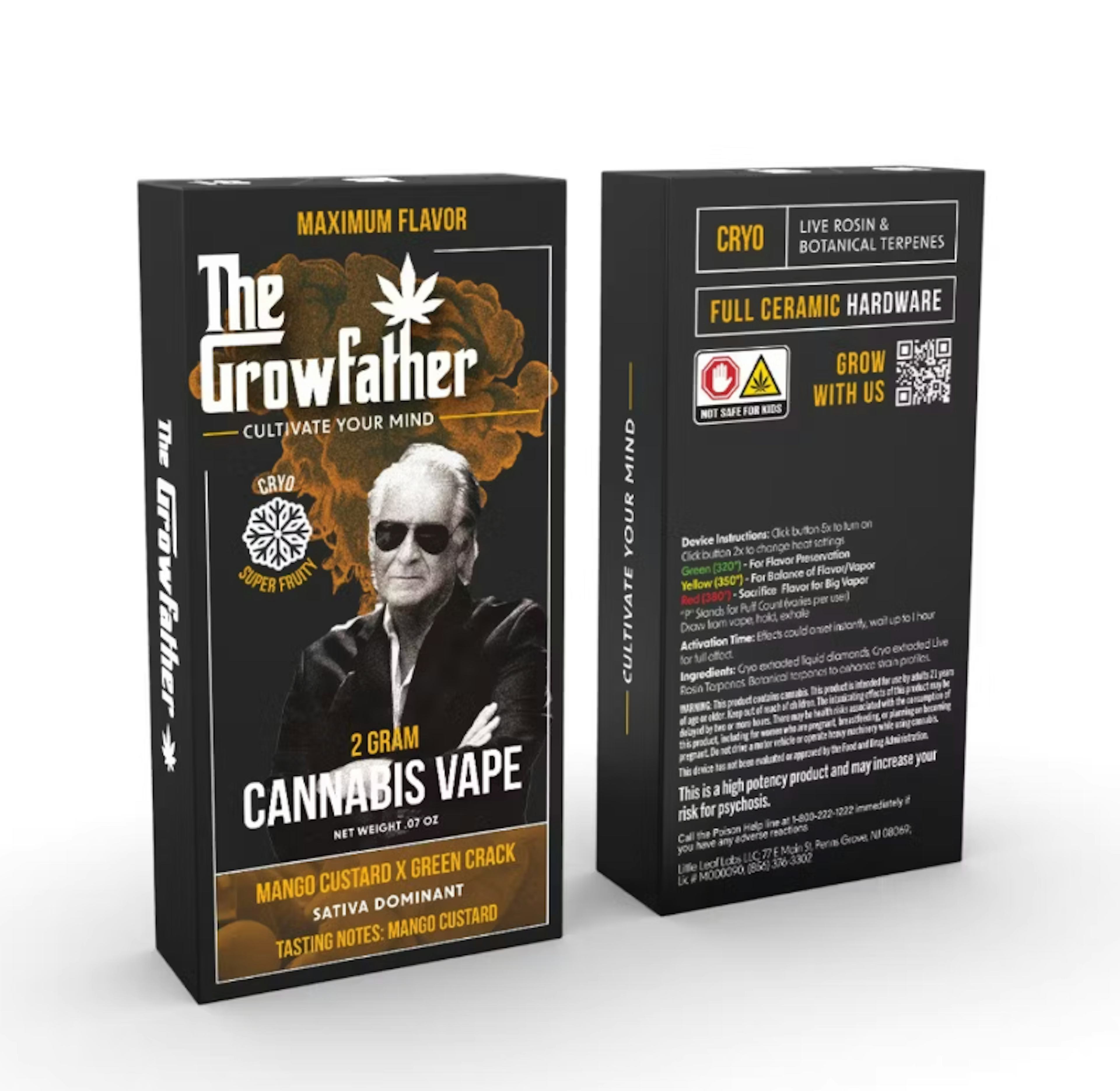 Image of MANGO CUSTARD X GREEN CRACK | CRYO LIQUID DIAMOND | DISPOSABLE | 2G