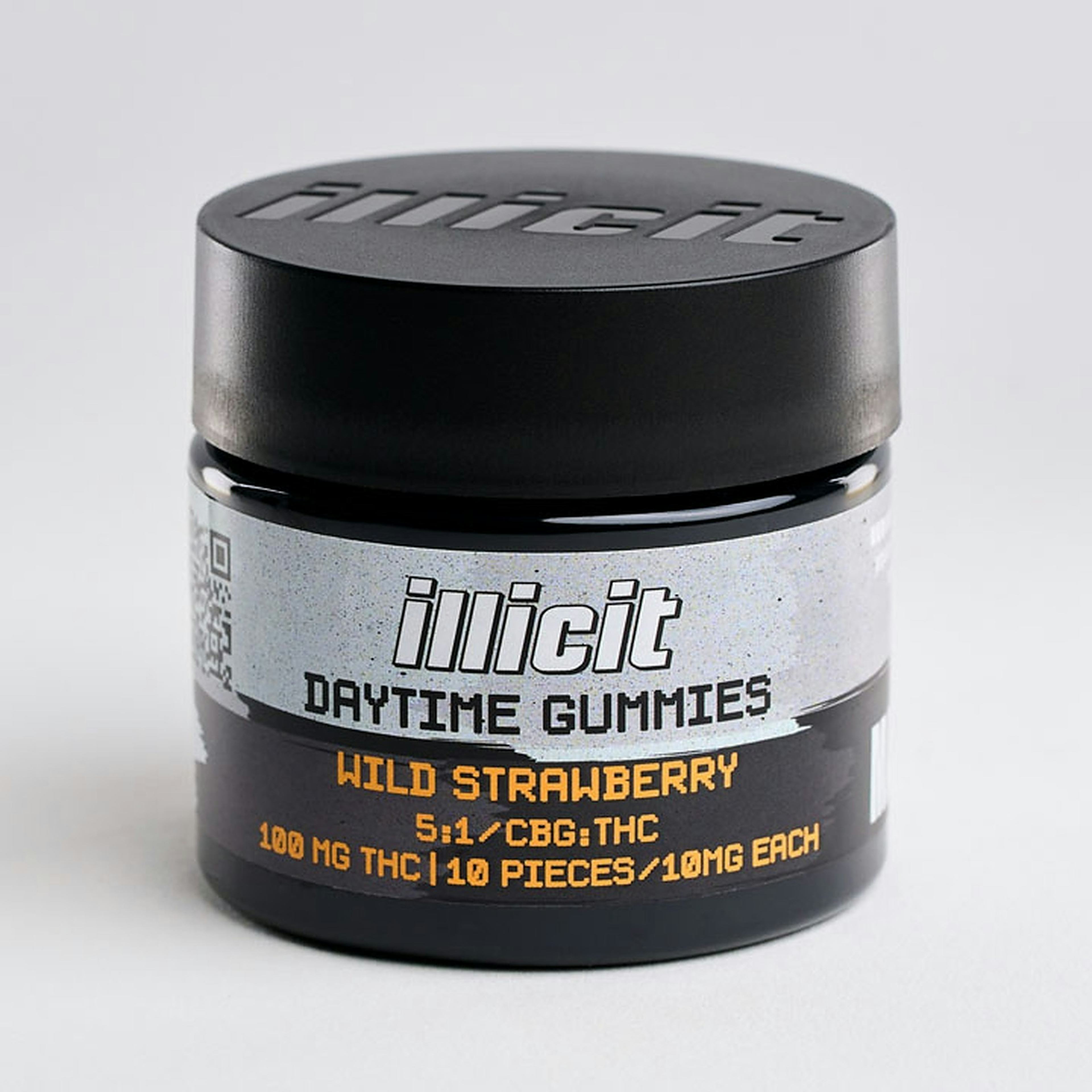 Image of WILD STRAWBERRY 100MG DAYTIME GUMMIES (5:1/CBG:THC)