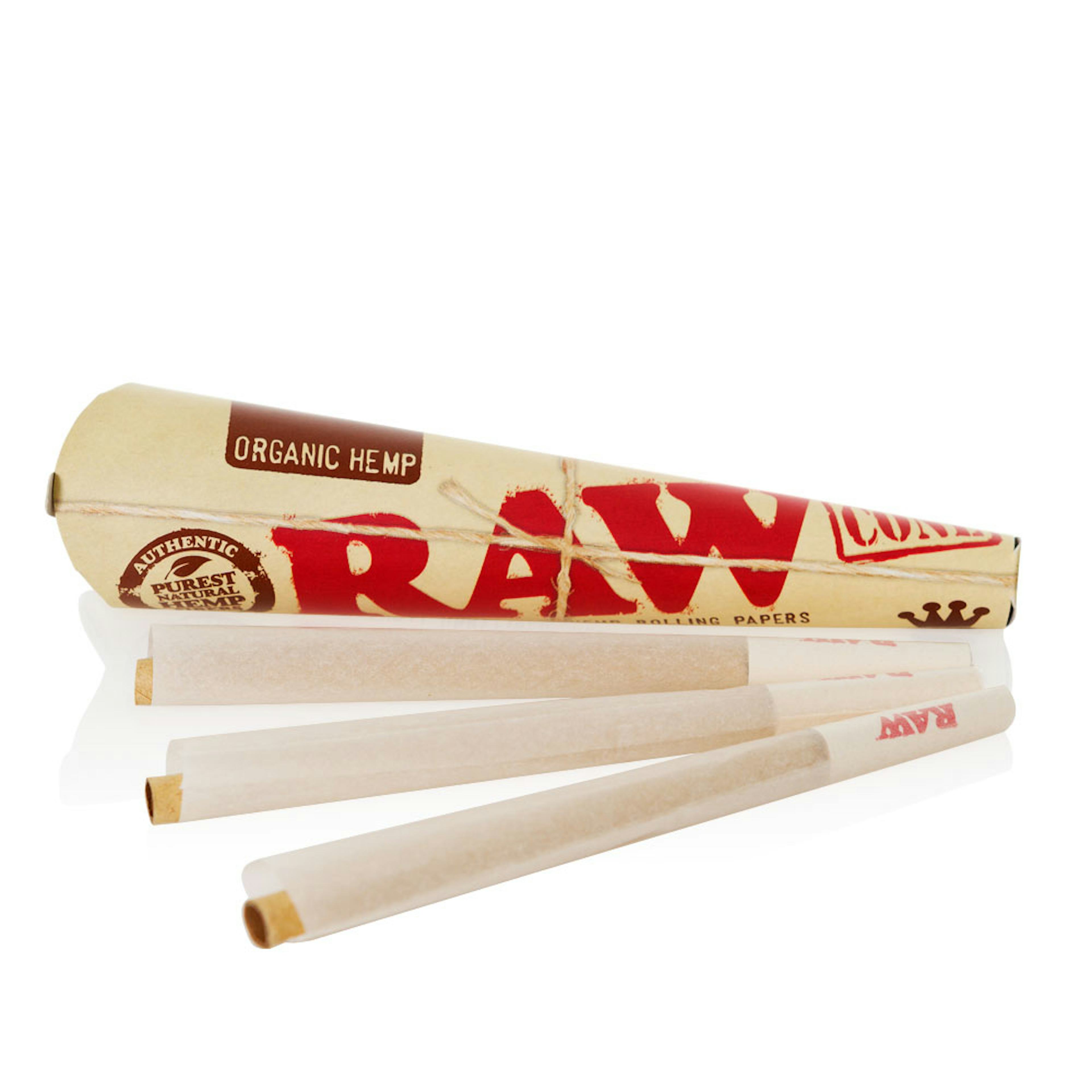 Image of RAW CONES | 3PK | ORGANIC HEMP | KING SIZE