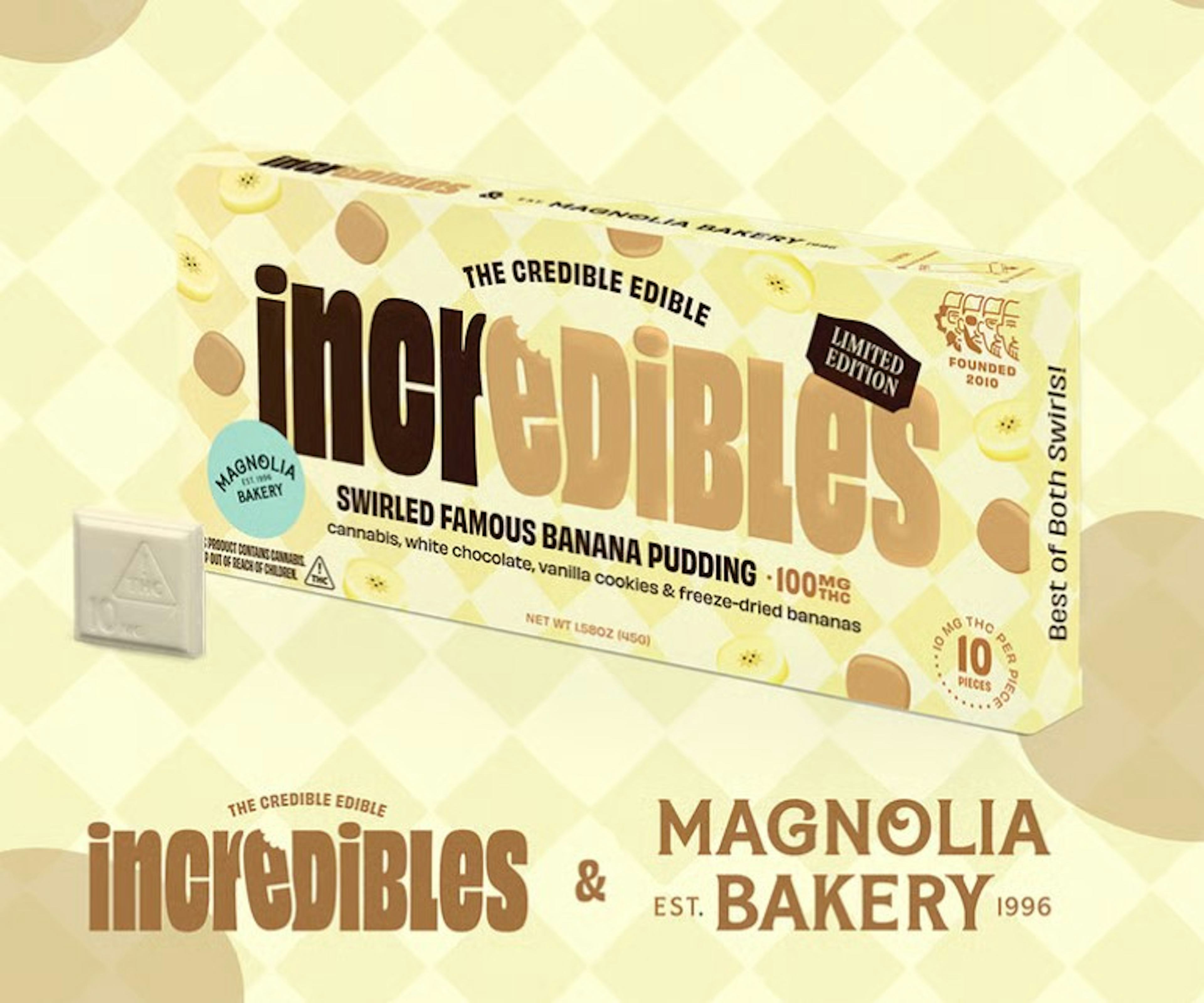 Image of BANANA PUDDING | CHOCOLATE BAR | 100MG