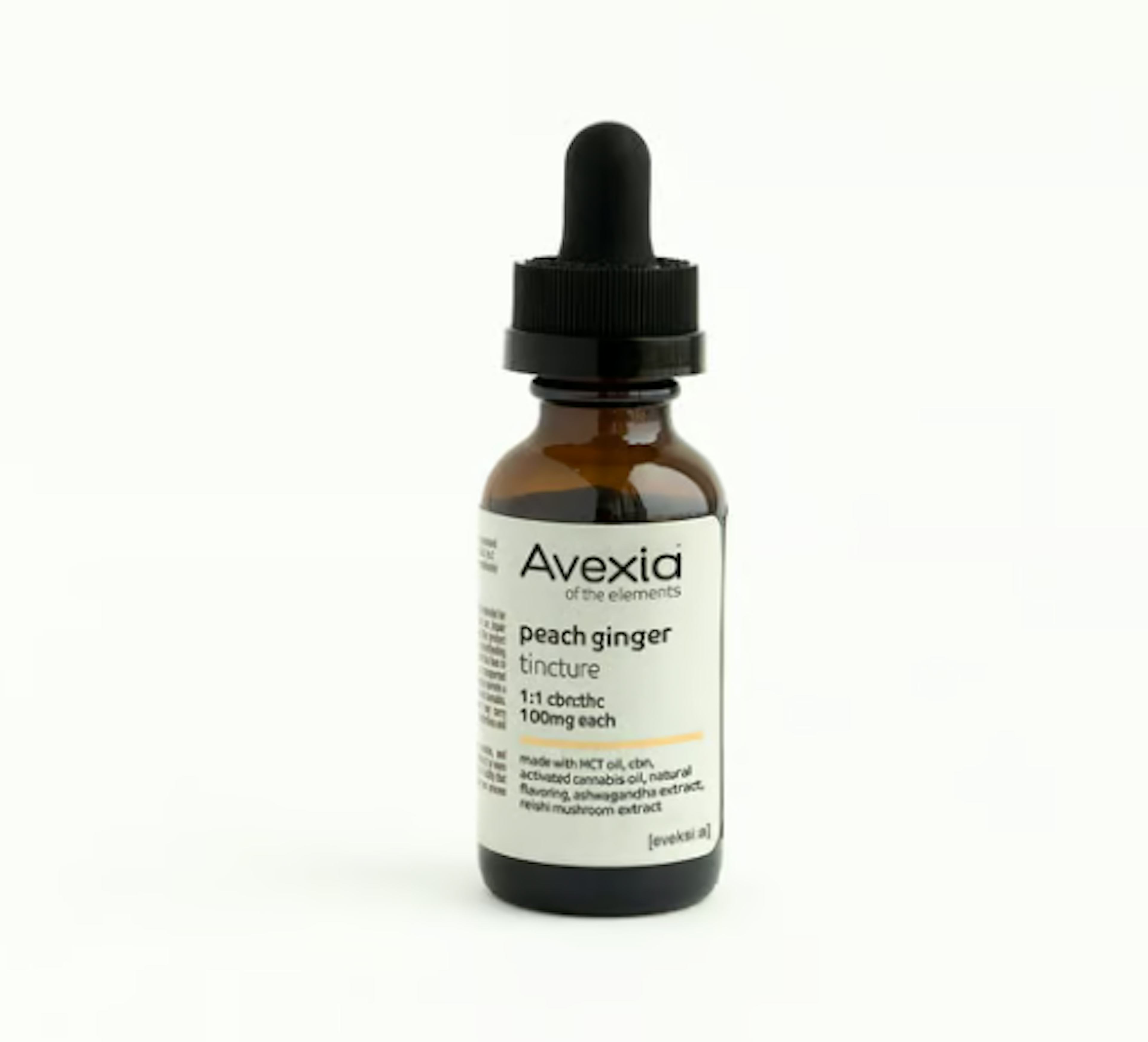 Image of PEACH GINGER  1:1 (100MG THC:100MG CBN) TINCTURE