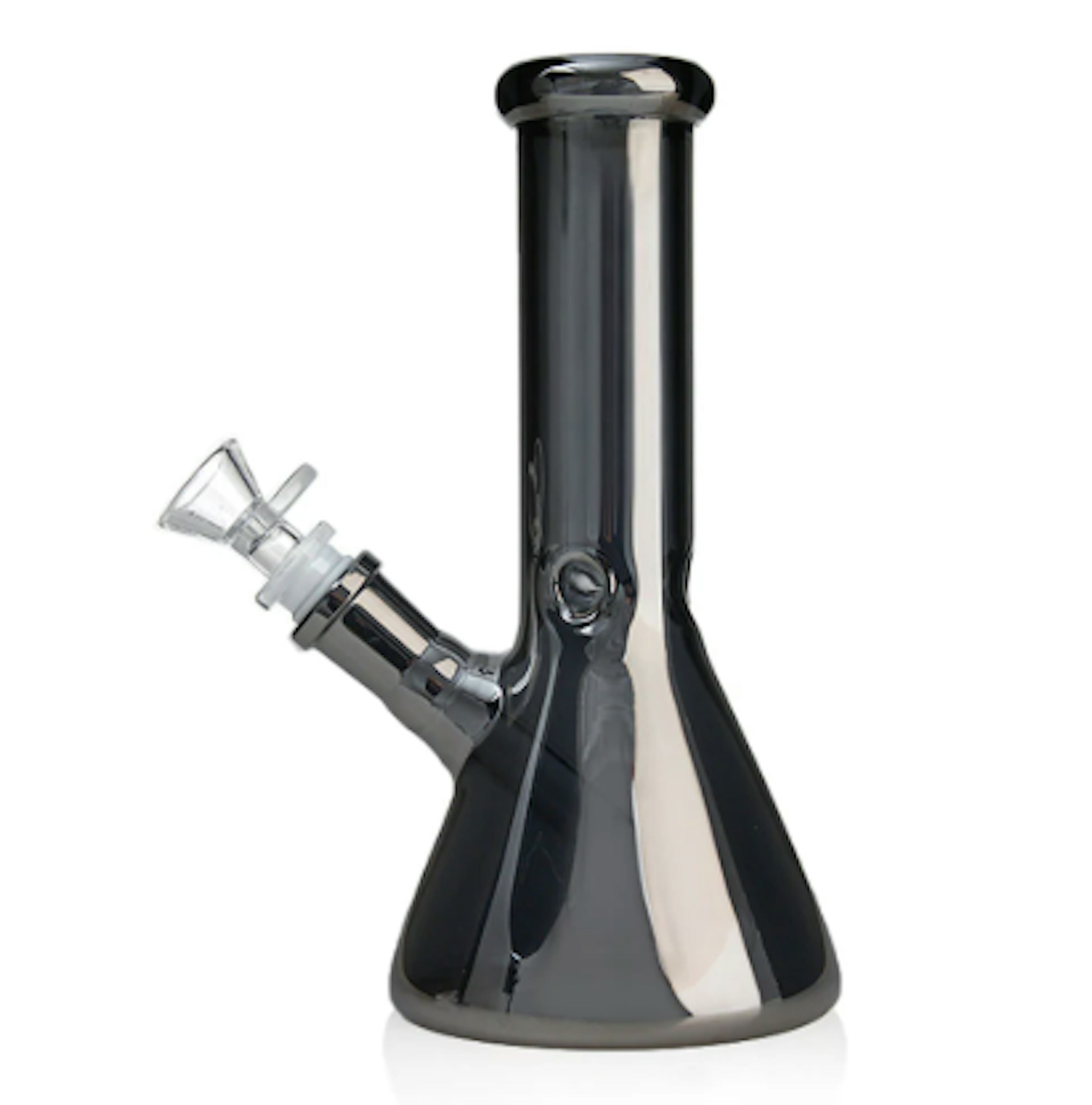 Image of 8" BLACK  TRANSLUSCENT BEAKER BONG