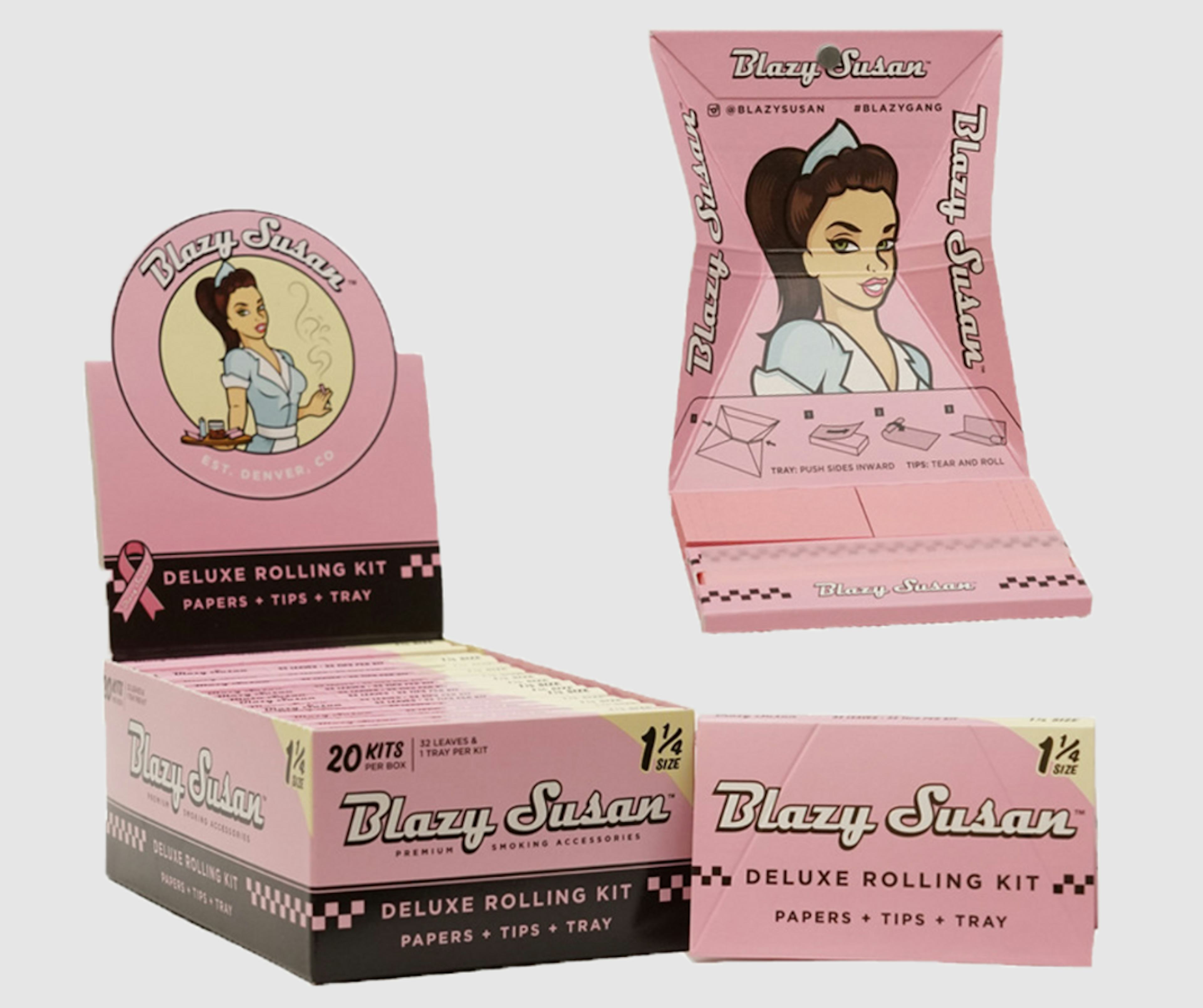 Image of BLAZY SUSAN KIT | PINK/PURPLE | 1 1/4' DELUXE ROLLING KIT