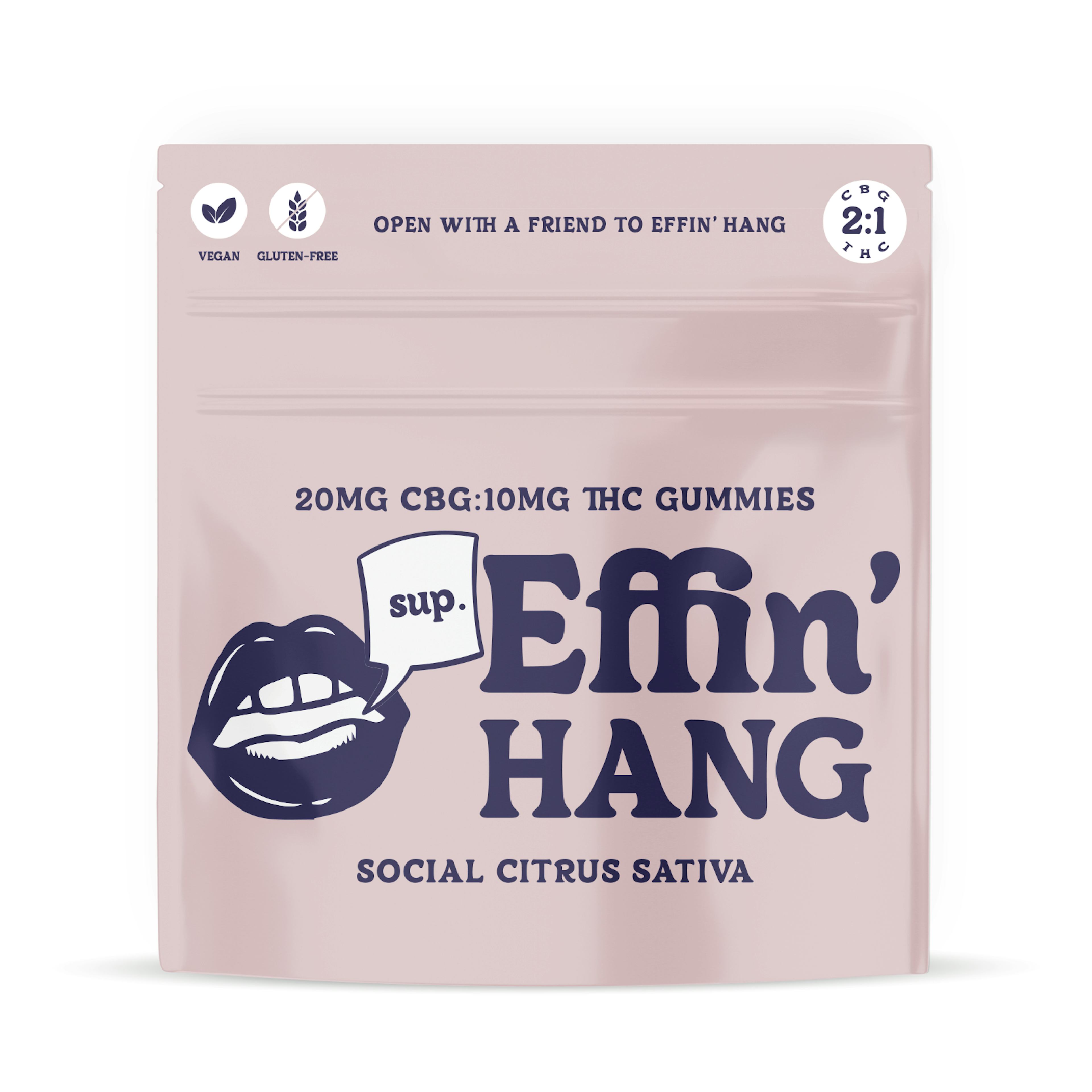 Image of HANG SOCIAL CITRUS | 2:1 200MG CBG: 100MG THC