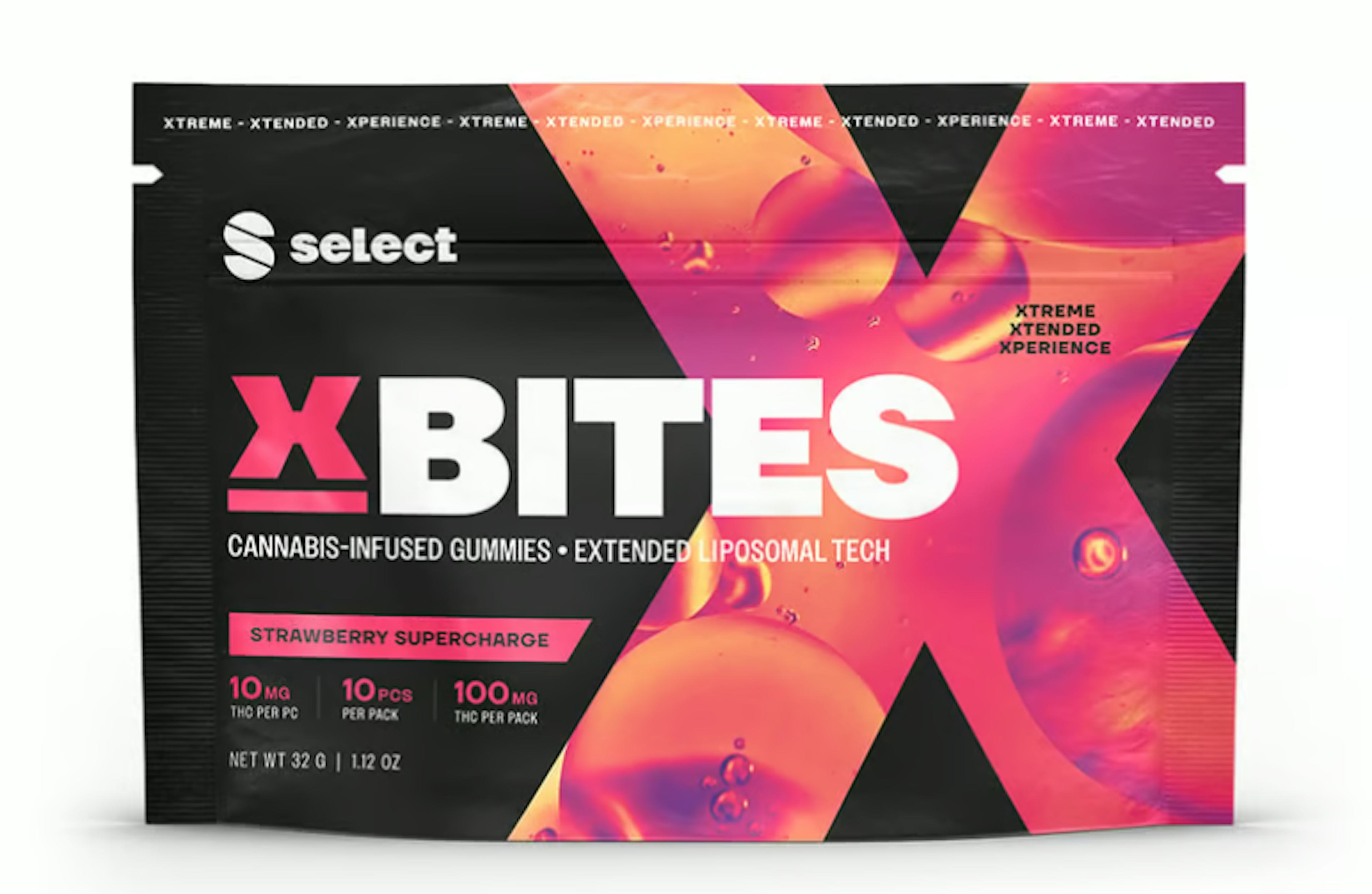 Image of STRAWBERRY SUPERCHARGE | 100MG | 10PK | X-BITES