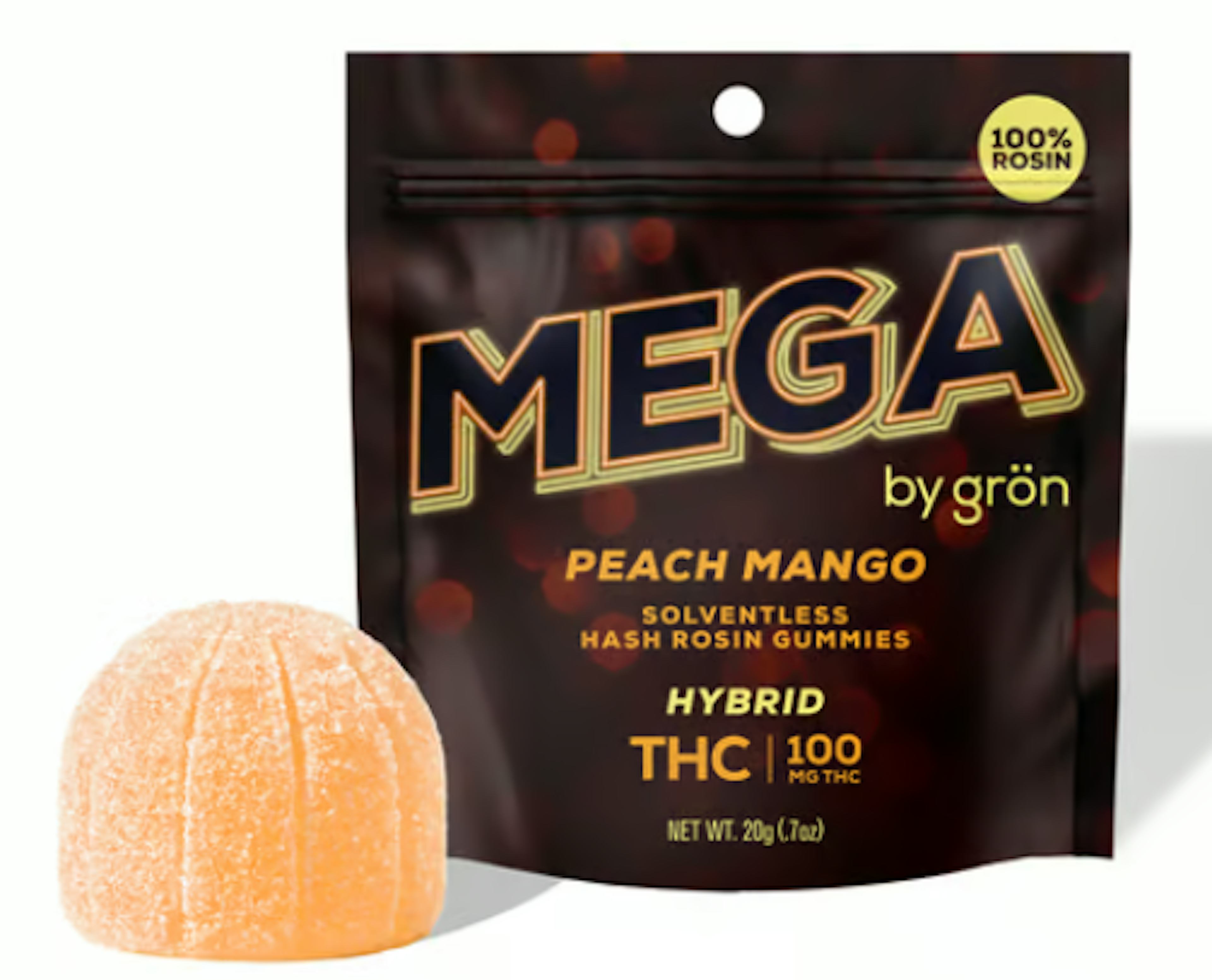 Image of PEACH MANGO | MEGA  | ROSIN GUMMY | 1PC