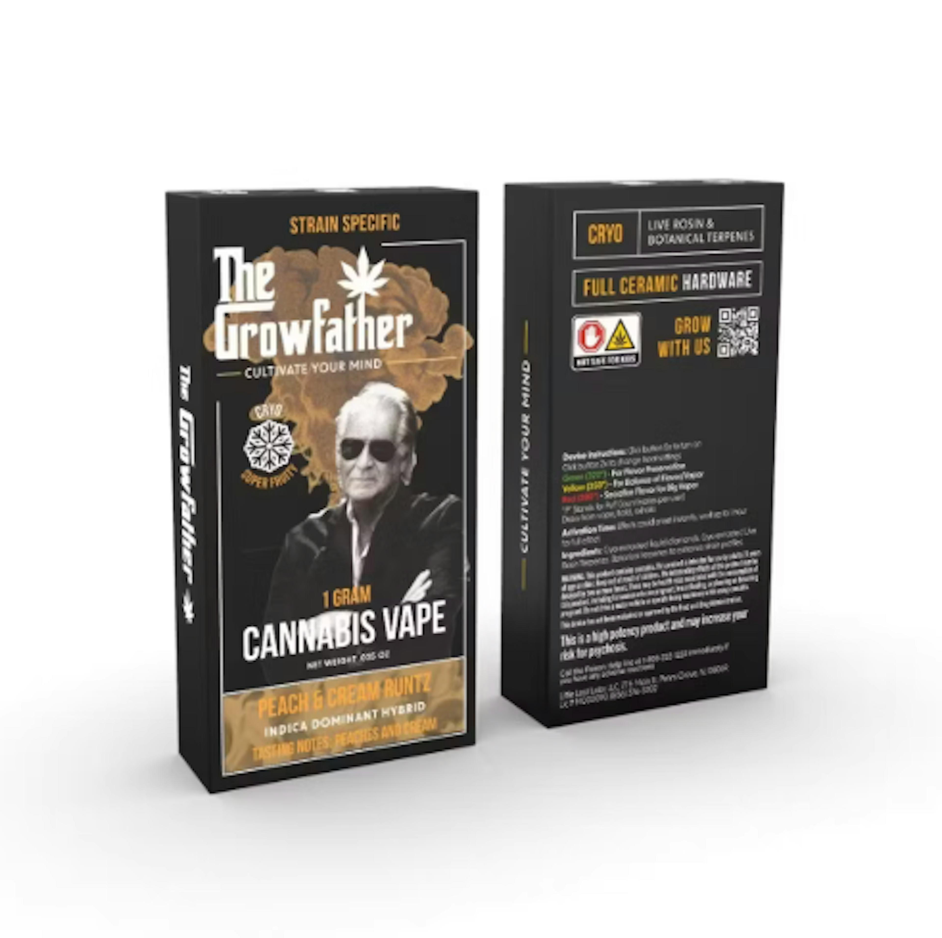 Image of PEACHES & CREAM RUNTZ | CRYO LIQUID DIAMOND | DISPOSABLE | 1G