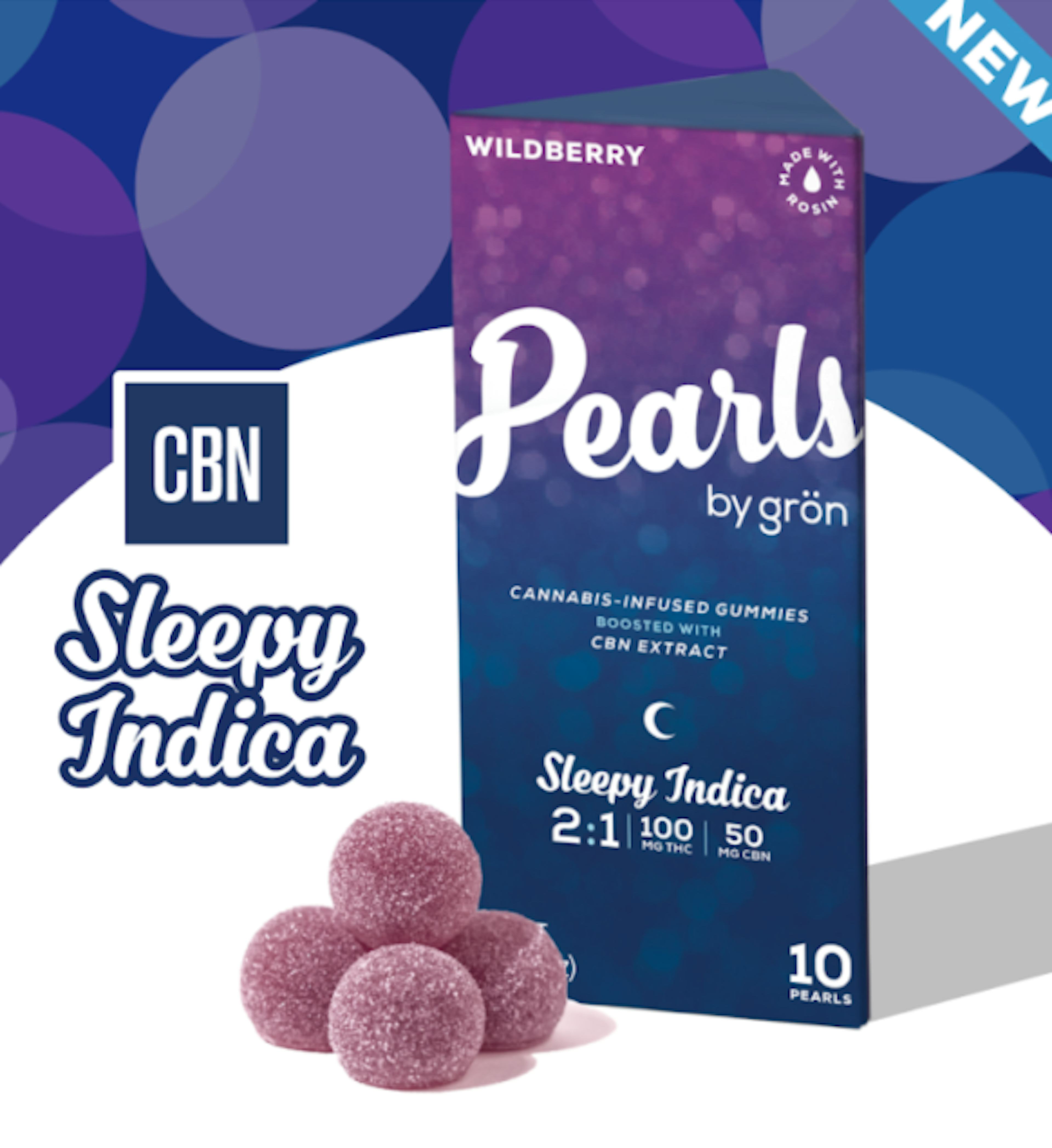 Image of WILDBERRY PEARLS | 2 : 1 THC : CBN | 10PK