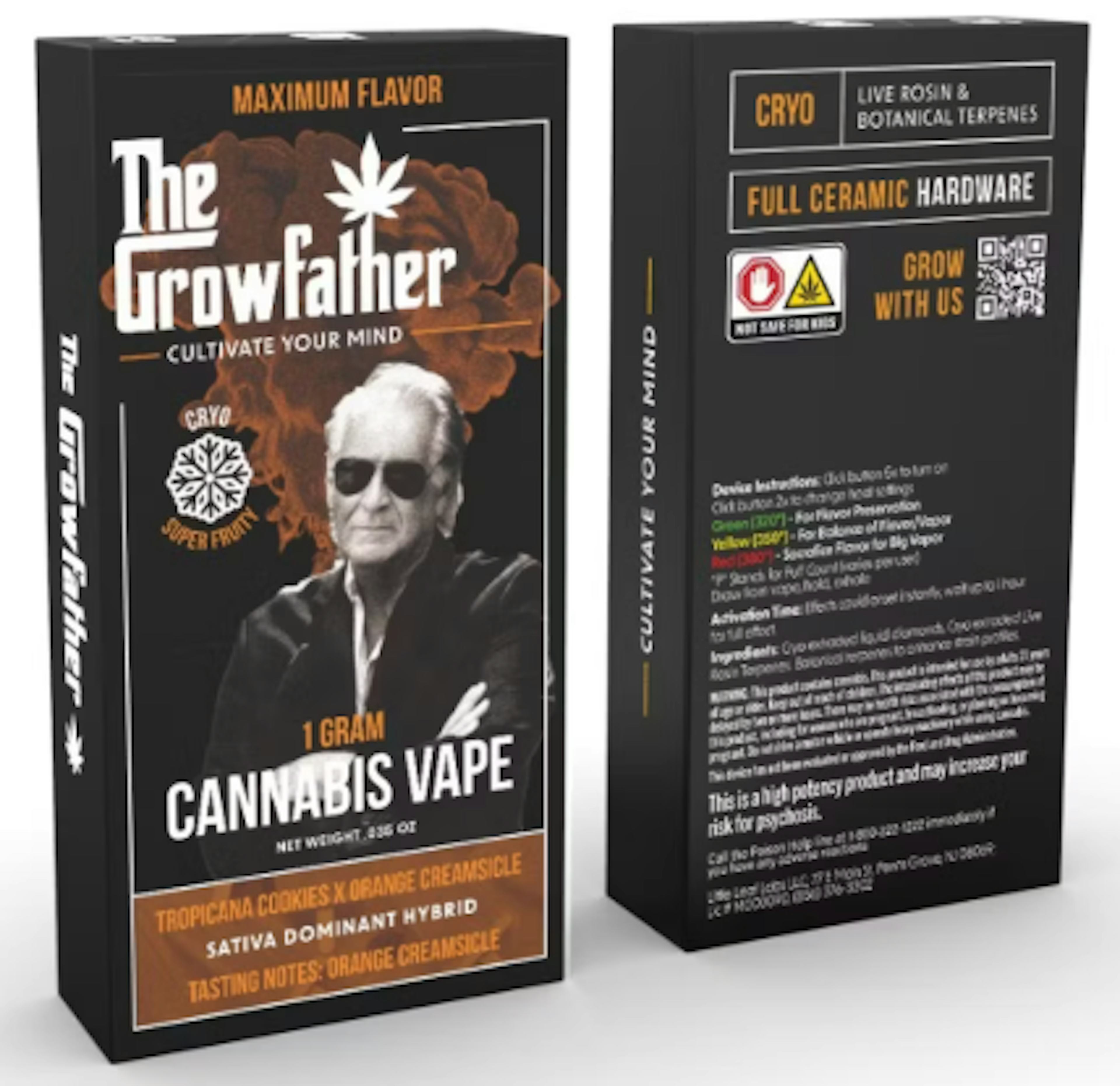 Image of TROPICAL COOKIES X ORANGE CREAMSICLE | CRYO LIQUID DIAOND  1G DISPOSABLE