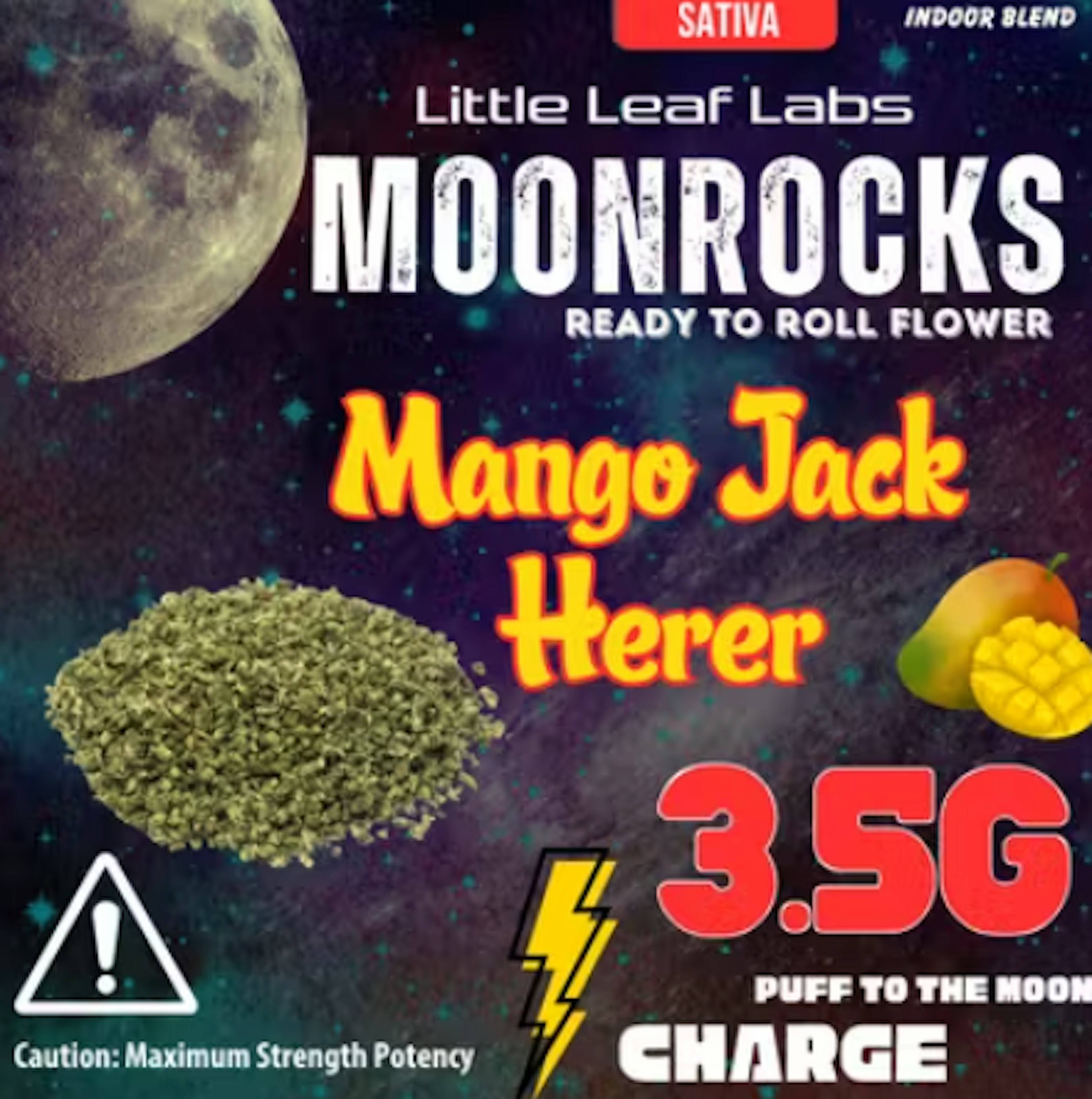 Image of MANGO JACK HERER | MOON ROCK INFUSED | PRE-GROUND | 3.5G