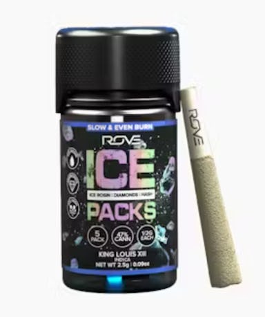 KING LOUIS XIII | ICE PACK ROSIN, DIAMOND, HASH INFUSED | 5-PACK | 2.5G