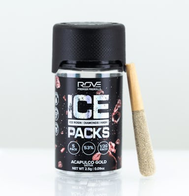ACAPULCO GOLD | ICE PACK ROSIN, DIAMOND, HASH INFUSED | 2.5G 5-PK