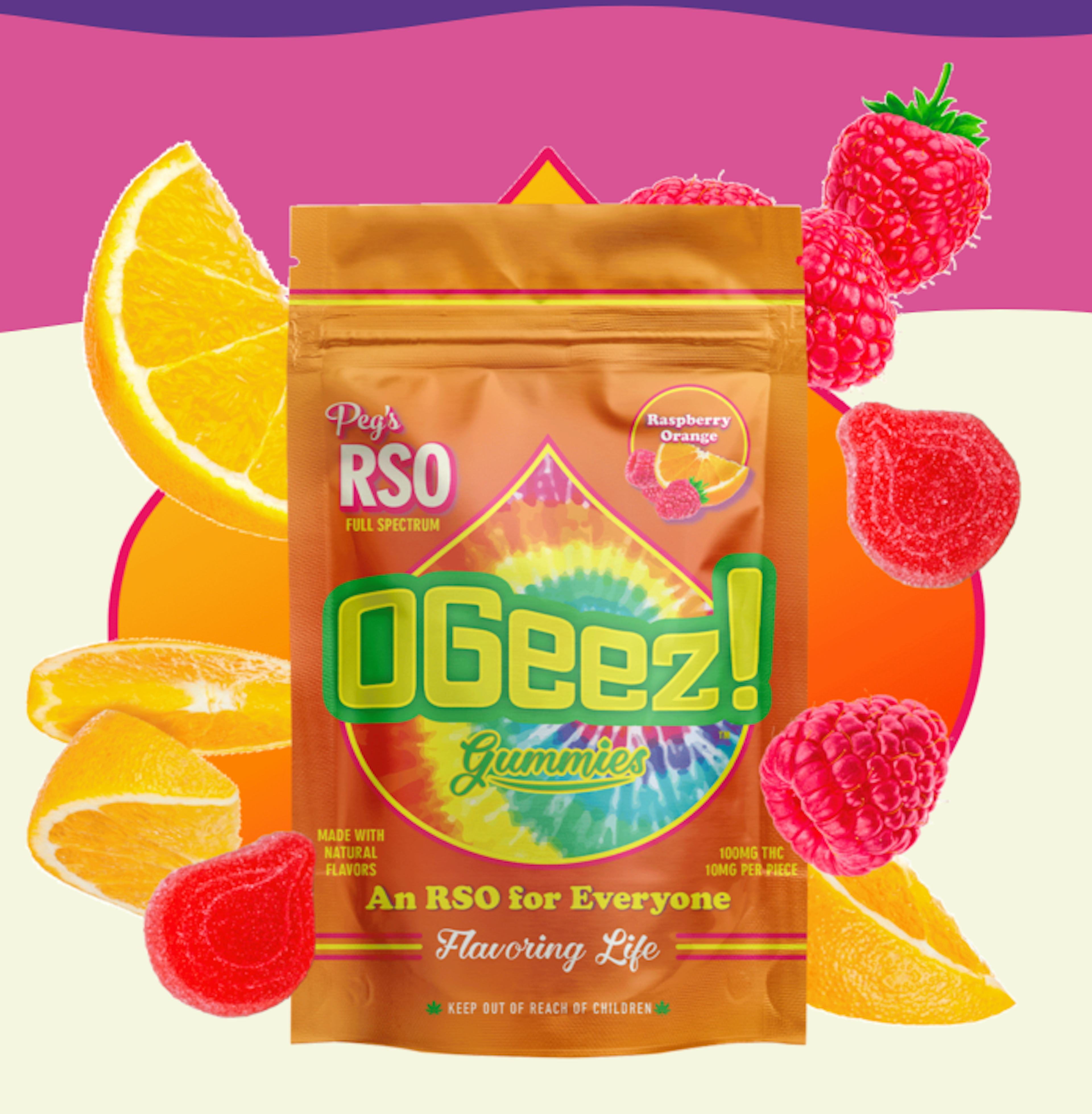 Image of PEG'S RASPBERRY ORANGE RSO | 10 PK