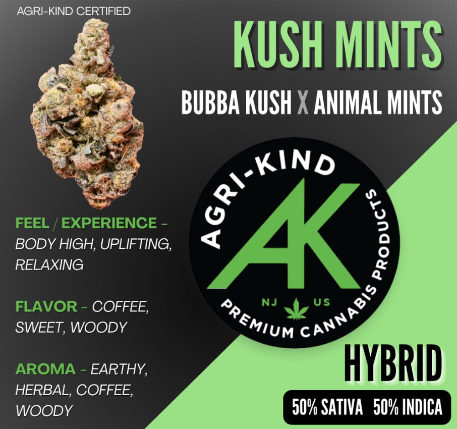 KUSH MINTS | 3.5G - 3.5g | Flower | AGRI-KIND ESSENTIALS