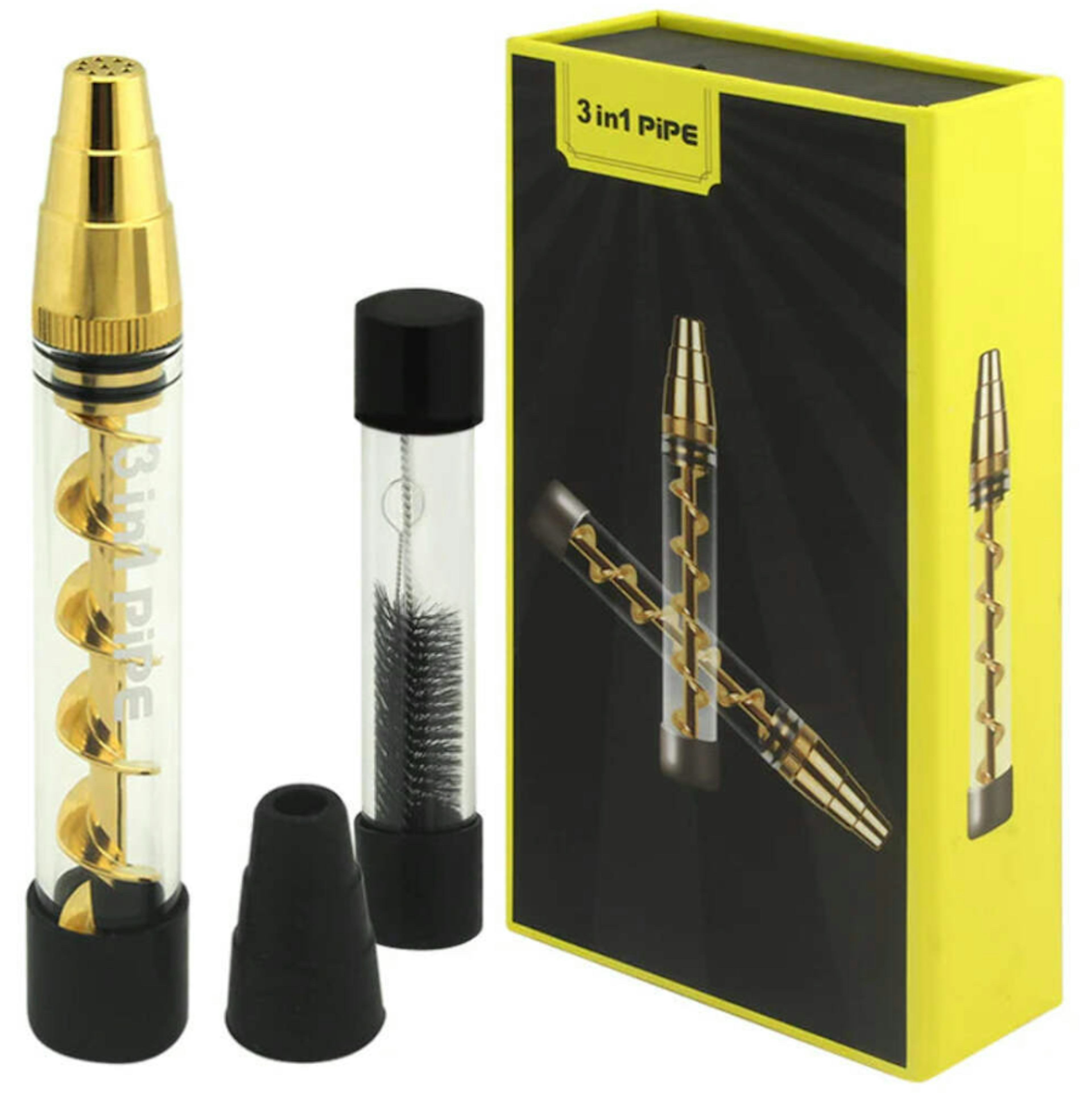 Image of TWISTED GLASS BLUNT | 3-IN-1 PIPE