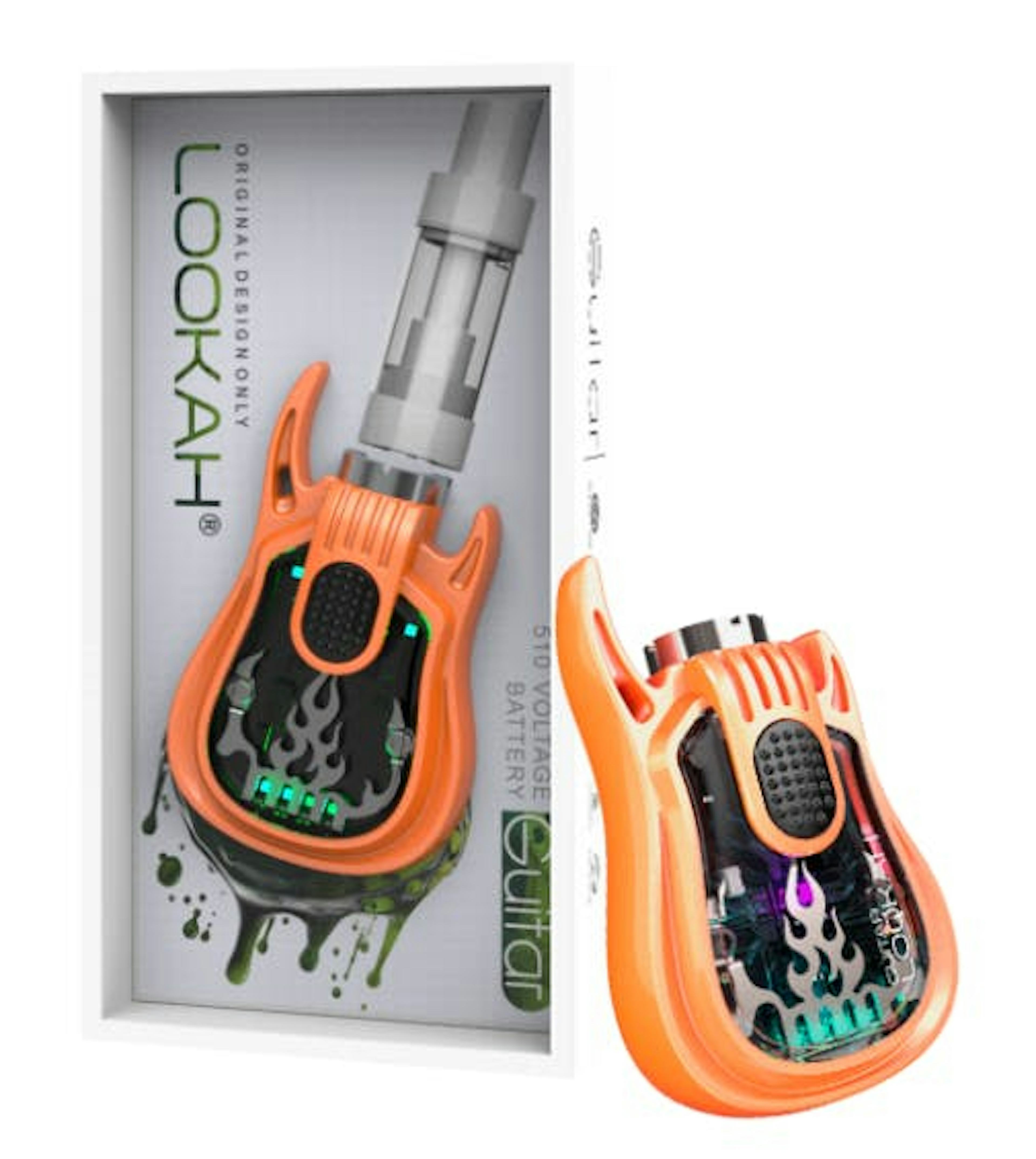 Image of LOOKAH GUITAR 510 THREAD VAPE BATTERY | ORANGE