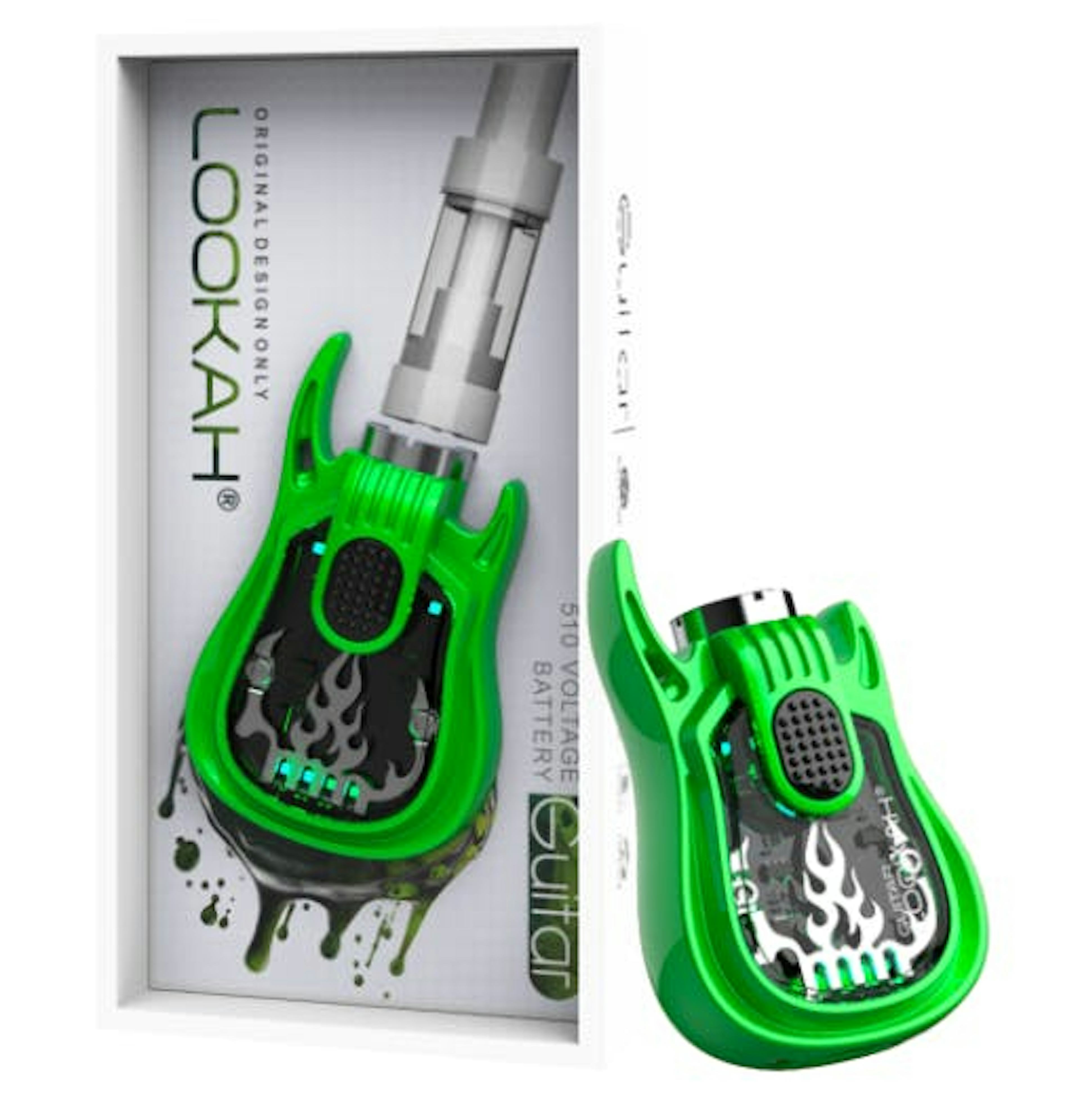 Image of LOOKAH GUITAR 510 THREAD VAPE BATTERY | GREEN